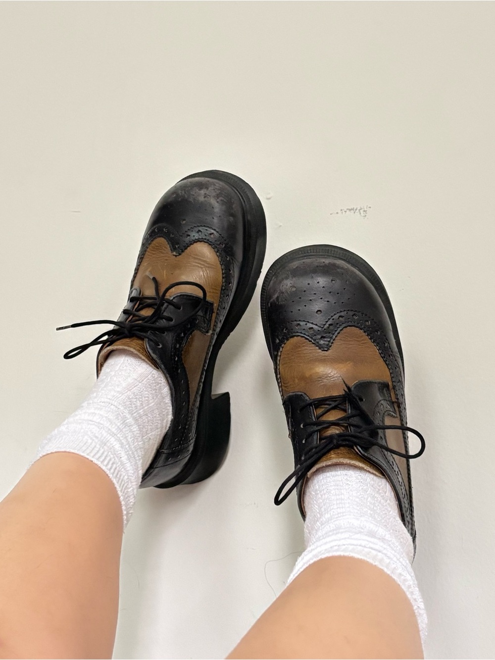 Dr. Martens Black Leather Oxford with Tan Interior